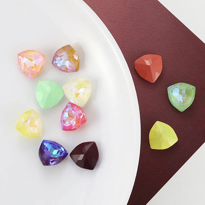 12mm Trilliant Mocha Fluorescent K9 Glass Loose Rhinestones Pointback Strass Crystal Glue on Clothes Crafts DIY Jewelry
