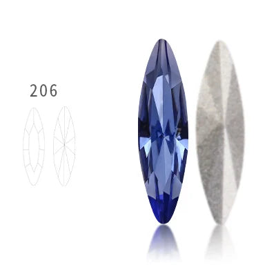 4x15mm Nails Glue Rhinestones Glass Strass Pointback DIY Art Crafts Fancy Stones High Quality AB Color Nail Art Decoration Stone