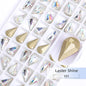 8x13mm Nail Art Rhinestones Glitter AB Color Crystal Stone Drop Shape Pointback Nail Gems Strass cristal pedras e cristais
