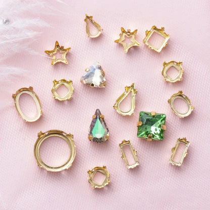 Drop Copper K9 Empty Claw Settings for Fancy Stones Golden Round Rhinestones Claw Silver Gold Firmly Set Rhinestones Base Claw