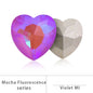 20 Pcs Heart Shape Pointback Mocha Fluerescence Crystal Rhinestone Nail Art Decorations Strass DIY Accessories