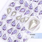 8x13mm Nail Art Rhinestones Glitter AB Color Crystal Stone Drop Shape Pointback Nail Gems Strass cristal pedras e cristais