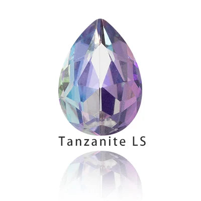 Delicate Twinkling Laser Series Tear Drop K9 Glass Loose Rhinestones Piontback Strass Crystal Glue on Dress Jewelry Accessories