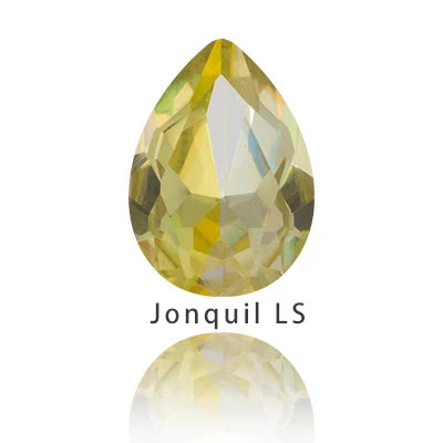 Delicate Twinkling Laser Series Tear Drop K9 Glass Loose Rhinestones Piontback Strass Crystal Glue on Dress Jewelry Accessories