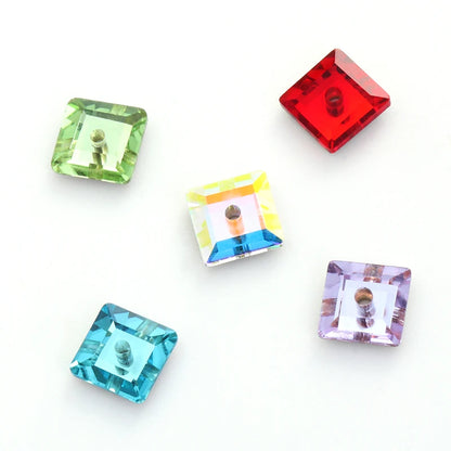 Square Shape Glass Beads Rhinestones 6mm Bracelets Decoration Beads Strass Jewelry Making Accessories