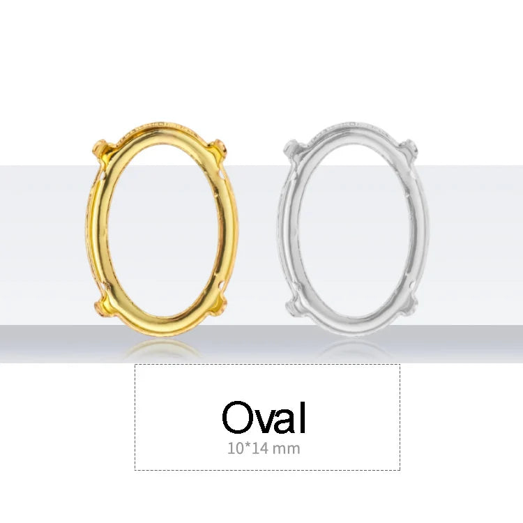 Drop Copper K9 Empty Claw Settings for Fancy Stones Golden Round Rhinestones Claw Silver Gold Firmly Set Rhinestones Base Claw