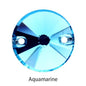 Twinkling Aquamarine Amethyst Round K9 Glass Rivoli Sew on Rhinestones Flat Back Strass Crystal Buttons Sew on Clothing Crafts - tony beads