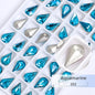 8x13mm Nail Art Rhinestones Glitter AB Color Crystal Stone Drop Shape Pointback Nail Gems Strass cristal pedras e cristais