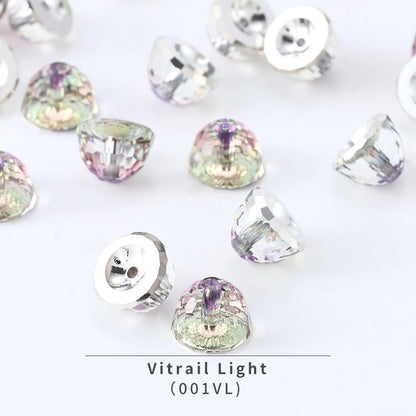 Round Shape Hole Rhinestones Bracelets Jewelry Accessories Hole Beads DIY Art Crystals Stones Fancy Stones Crystal