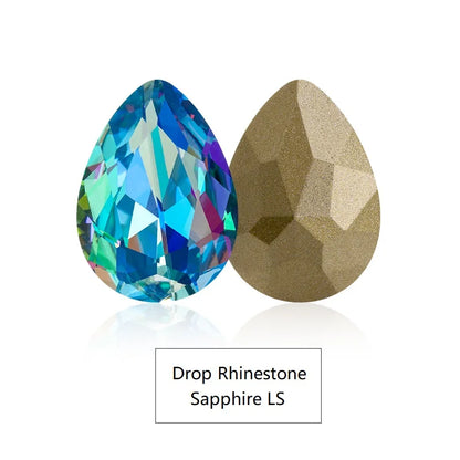 10Pcs Pointback Loose Drop Rhinestones for Nails Decoration High Quality K9 Glass Strass Crystals Stone for Jewelry Making