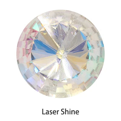 6-14mm Glitter Pointback Rhinestones AB Color Glass Strass Crystals For Needlework DIY Opal Color Rivoli Rhinestones