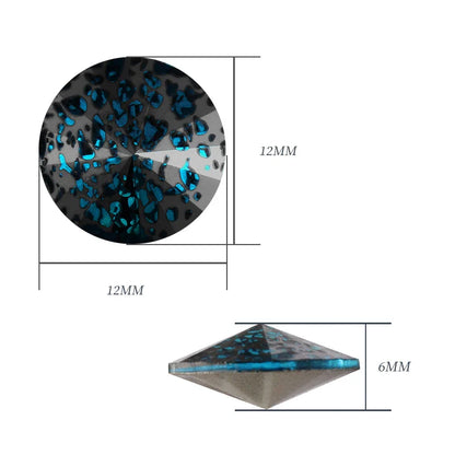 tony bead Rivoli Black Patina Series Round Cool K9 Loose Rhinestones Piontback Strass Crystal Glue on Clothing Crafts Decoration