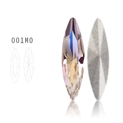 4x15mm Nails Glue Rhinestones Glass Strass Pointback DIY Art Crafts Fancy Stones High Quality AB Color Nail Art Decoration Stone