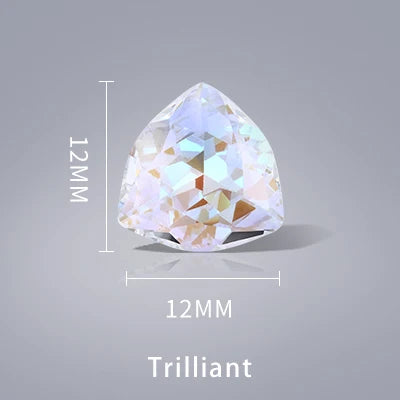 Transparent Fluorescent Drop Oval Rivoli Triangle All Sizes Unfoiled Jewelry K9 Glass Loose Rhinestones Pointback Strass Crystal