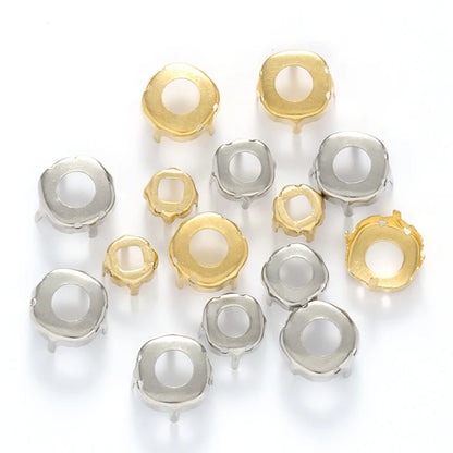 Cushion Rhinestone Claws Hollow Out Loose Stones Claws Thicken Copper Material Sewing Claws Fancy Stones Base Container