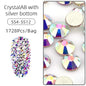 1728pcs Six Grid Mixed Round Nail Flatback Crystal Rhinestones 26 Colors Shiny Glue on Nail Art Phone Shells Make Up Rhinestones