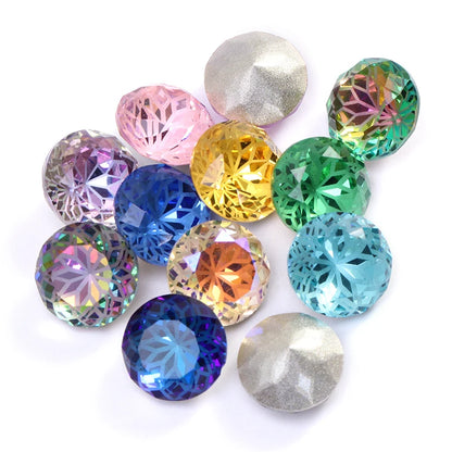 Round Glue On Rhinestones 10mm Pointback Stones DIY Crafts Shiny Glass Strass High Quality K9 Crystals