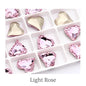 12x13mm Heart Shape Glass Pointback Rhinestones Crystal Glue-on Rhinestones Clothes Decoration Strass Stones DIY Accessories