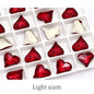 12x13mm Heart Shape Glass Pointback Rhinestones Crystal Glue-on Rhinestones Clothes Decoration Strass Stones DIY Accessories