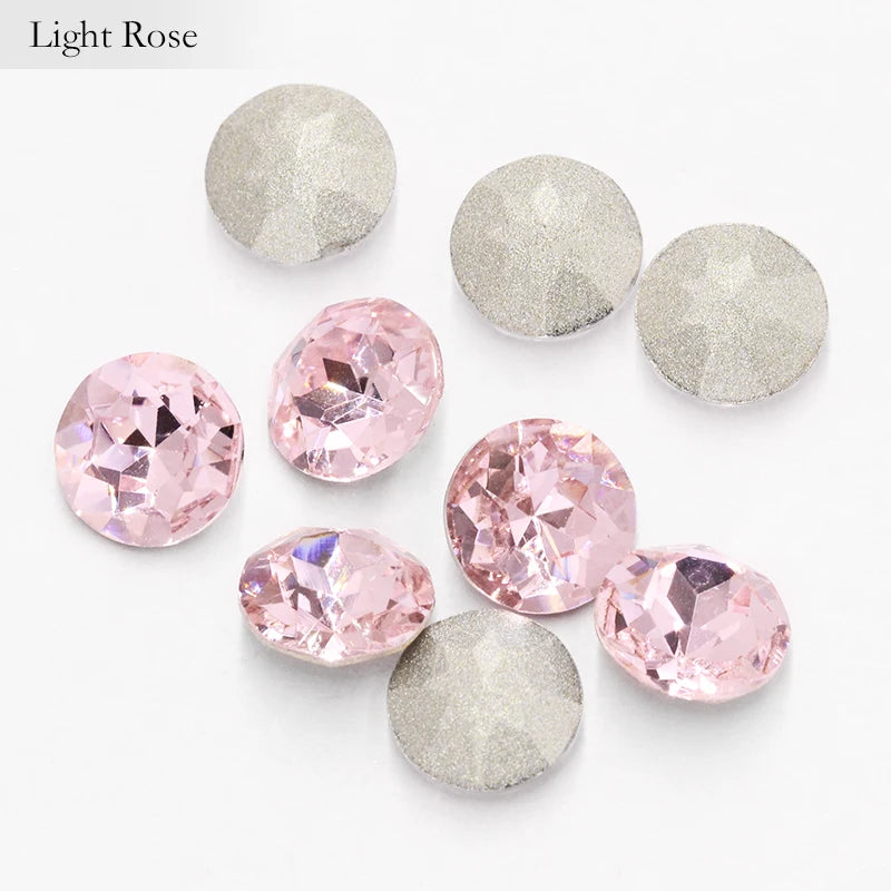 Pointback Crystal Loose Rhinestones for Clothes 20 Colors Mixed Gemstone Flower K9 Glass Strass Crystal Beads Glue on Nail Arts