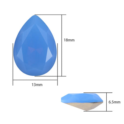 Fancy Light Color Opal Series Tear Drop K9 Glass Loose Rhinestones Piontback Strass Crystal Glue on Clothes Jewelry Accessories