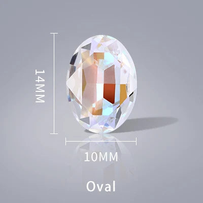 Transparent Fluorescent Drop Oval Rivoli Triangle All Sizes Unfoiled Jewelry K9 Glass Loose Rhinestones Pointback Strass Crystal