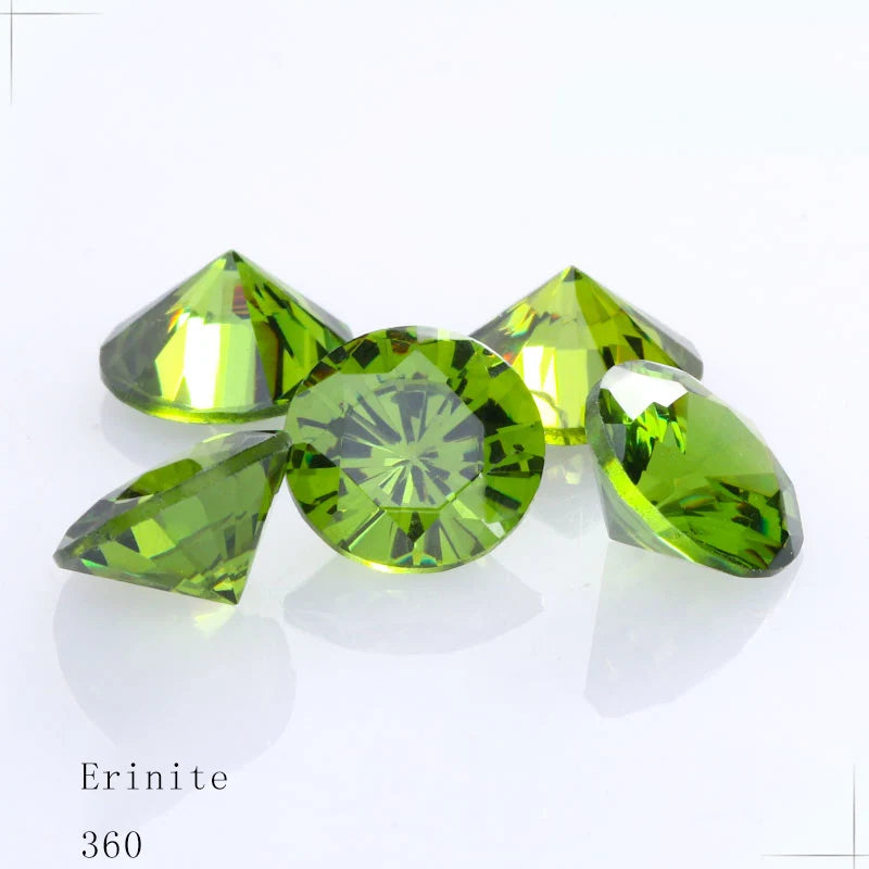 4-10mm Pointback Zirconia Rhinestones Round Shape Zircon Crystals Jewelry Stone Zirconia Colorful Glue On Strass