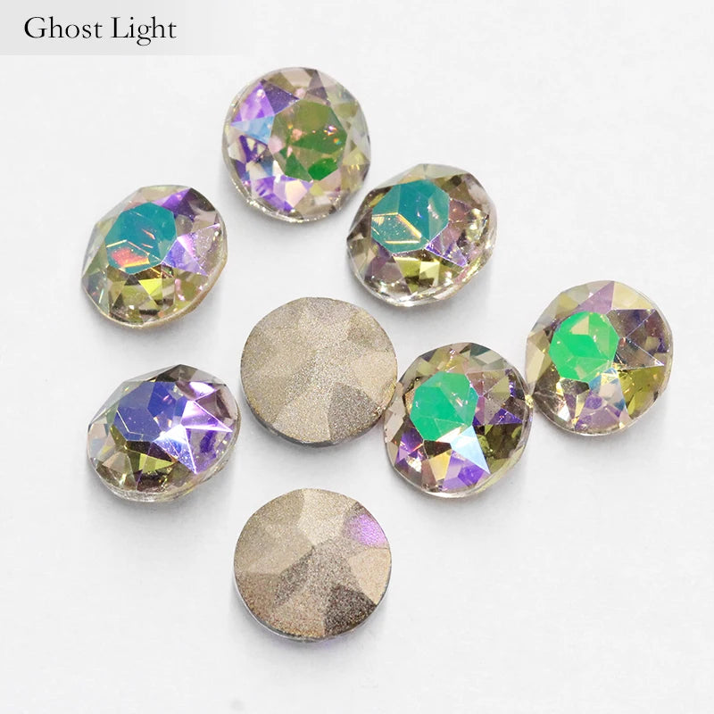 Pointback Crystal Loose Rhinestones for Clothes 20 Colors Mixed Gemstone Flower K9 Glass Strass Crystal Beads Glue on Nail Arts