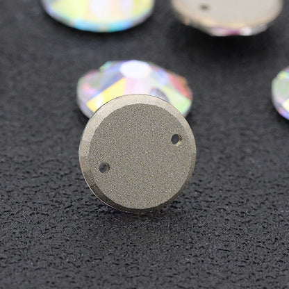 8-12mm AB Color Shiny Rhinestones Flatback Sew On Rhinestones Round Shape Loose Crystals K9 Glass Strass DIY Decoration Stones