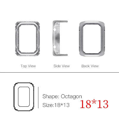 50pcs All Shapes All Sizes Copper Claws High Quality Metal Base Setting for Rhinestones Crystals Sew on Clothing Crafts