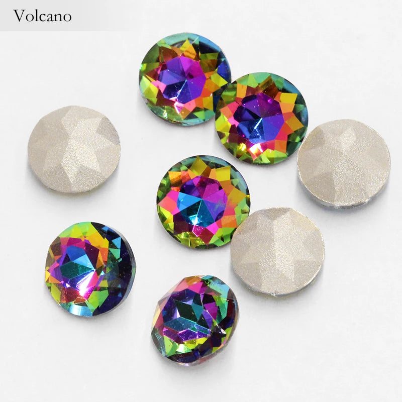 Pointback Crystal Loose Rhinestones for Clothes 20 Colors Mixed Gemstone Flower K9 Glass Strass Crystal Beads Glue on Nail Arts