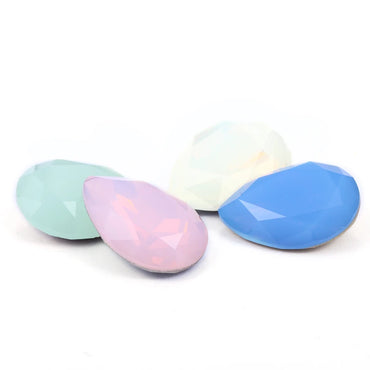 Fancy Light Color Opal Series Tear Drop K9 Glass Loose Rhinestones Piontback Strass Crystal Glue on Clothes Jewelry Accessories