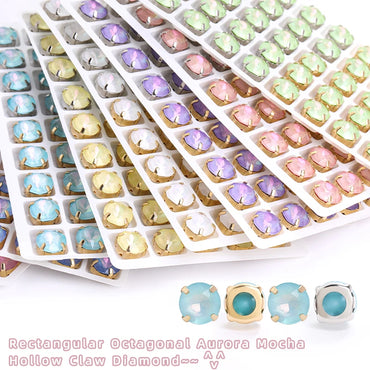 10mm Sew On Stones New Colors Round Crystal Rhinestones Glitter Clothes Bags Decoration Stones Sewing Accessories