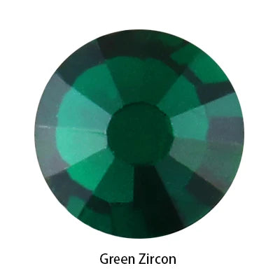 Green Glass Strass Round Shape ss3 - ss30 Rivoli Rhinestones Flatback None Hotfix Rhinestones Glue On Nails Crystals Stone