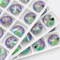 6 -14mm Glitter Pointback Rhinestones AB Color Glass Strass Crystals For Needlework DIY Opal Color Rivoli Rhinestones