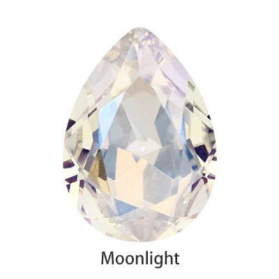 Bright Heliotrope Tear Drop K9 Glass Rhinestones Glass Crystal Pointback Rhinestones Glue on Garment Crafts Jewelry Accessories
