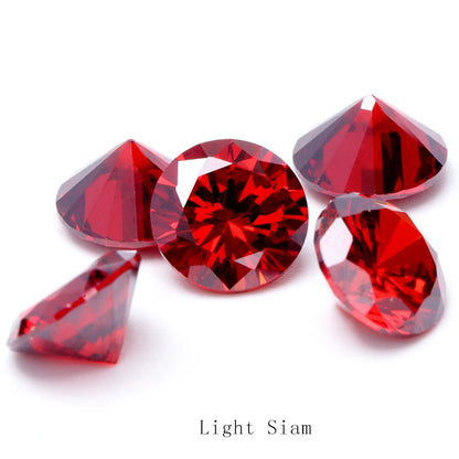 4-10mm Pointback Zirconia Rhinestones Round Shape Zircon Crystals Jewelry Stone Zirconia Colorful Glue On Strass