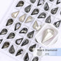 8x13mm Nail Art Rhinestones Glitter AB Color Crystal Stone Drop Shape Pointback Nail Gems Strass cristal pedras e cristais