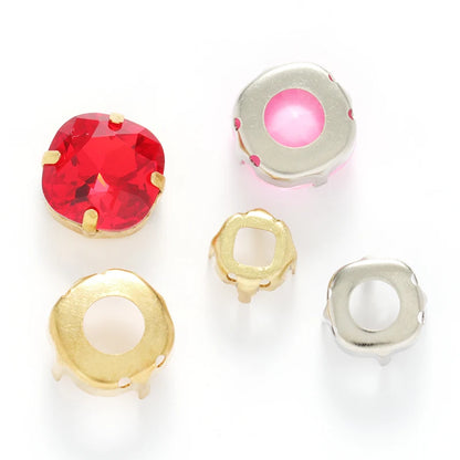 Cushion Rhinestone Claws Hollow Out Loose Stones Claws Thicken Copper Material Sewing Claws Fancy Stones Base Container