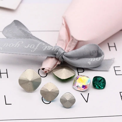 All Sizes Bright Shining Fat Square K9 Loose Rhinestones Piontback Strass Crystal Glue on Clothing Jewelry Accessories