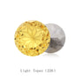 New Arrival 14mm Round Rhinestones Pointback Glass Rivoli Crystal Strass Flower Printing Inside Shiny Glue On Stones
