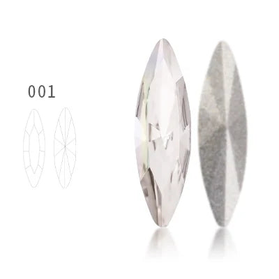 4x15mm Nails Glue Rhinestones Glass Strass Pointback DIY Art Crafts Fancy Stones High Quality AB Color Nail Art Decoration Stone