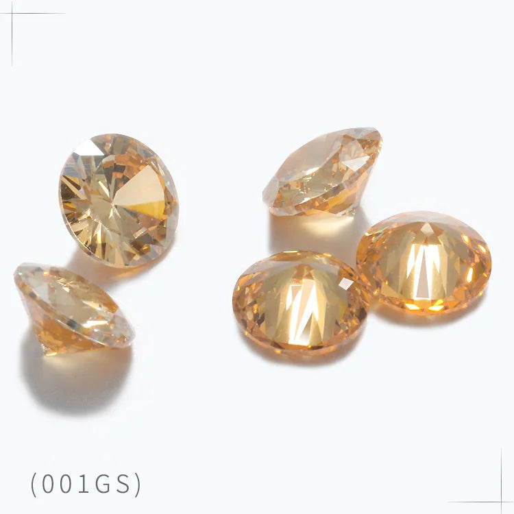 4-10mm Pointback Zirconia Rhinestones Round Shape Zircon Crystals Jewelry Stone Zirconia Colorful Glue On Strass