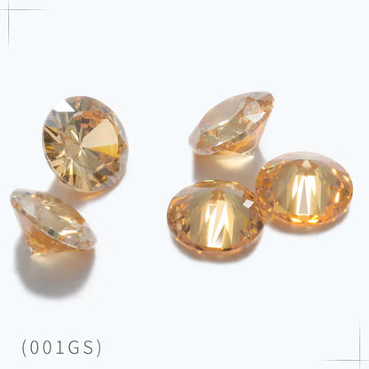 4-10mm Pointback Zirconia Rhinestones Round Shape Zircon Crystals Jewelry Stone Zirconia Colorful Glue On Strass