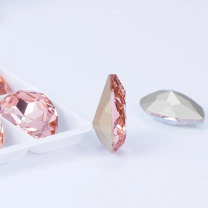 Twinkling Violet Tear Drop K9 Glass Rhinestones Glass Crystal Pointback Rhinestones Glue on Garment Crafts Jewelry Accessories