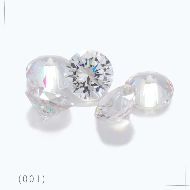 4-10mm Pointback Zirconia Rhinestones Round Shape Zircon Crystals Jewelry Stone Zirconia Colorful Glue On Strass