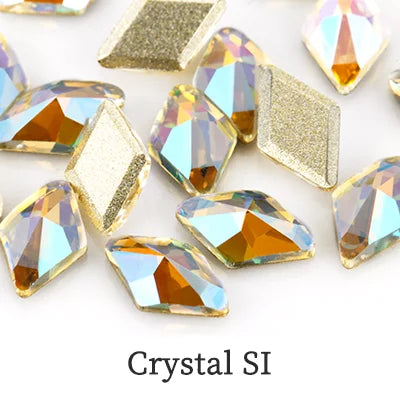 5x8mm Flatback Rhombus DIY Nail Art Crystal Rhinestones Sparkly K9 Loose Rhinestones Crystal Strass Glue on Nails Garment Crafts