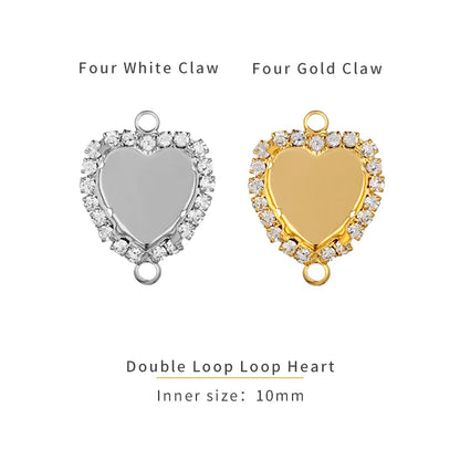 New Arrival Pendant Accessories Oval Shape Copper Claws Rhinestone Flatback Glass Strass Base Jewelry Making Accessories