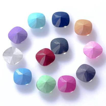 8-12mm Square Shape Mocha Rhinestones Pointback Glass Strass Crystal New Arrival Glue On Nails Loose Stones Rhinestones