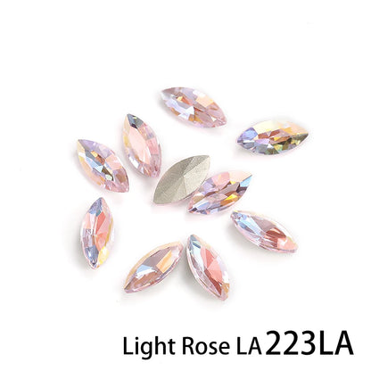 7x15mm Horse Eye Shape  Rhinestones Glitter Rhinestones for Clothes Jewelry Christmas Decoration Pointback Glass Crystal Strass